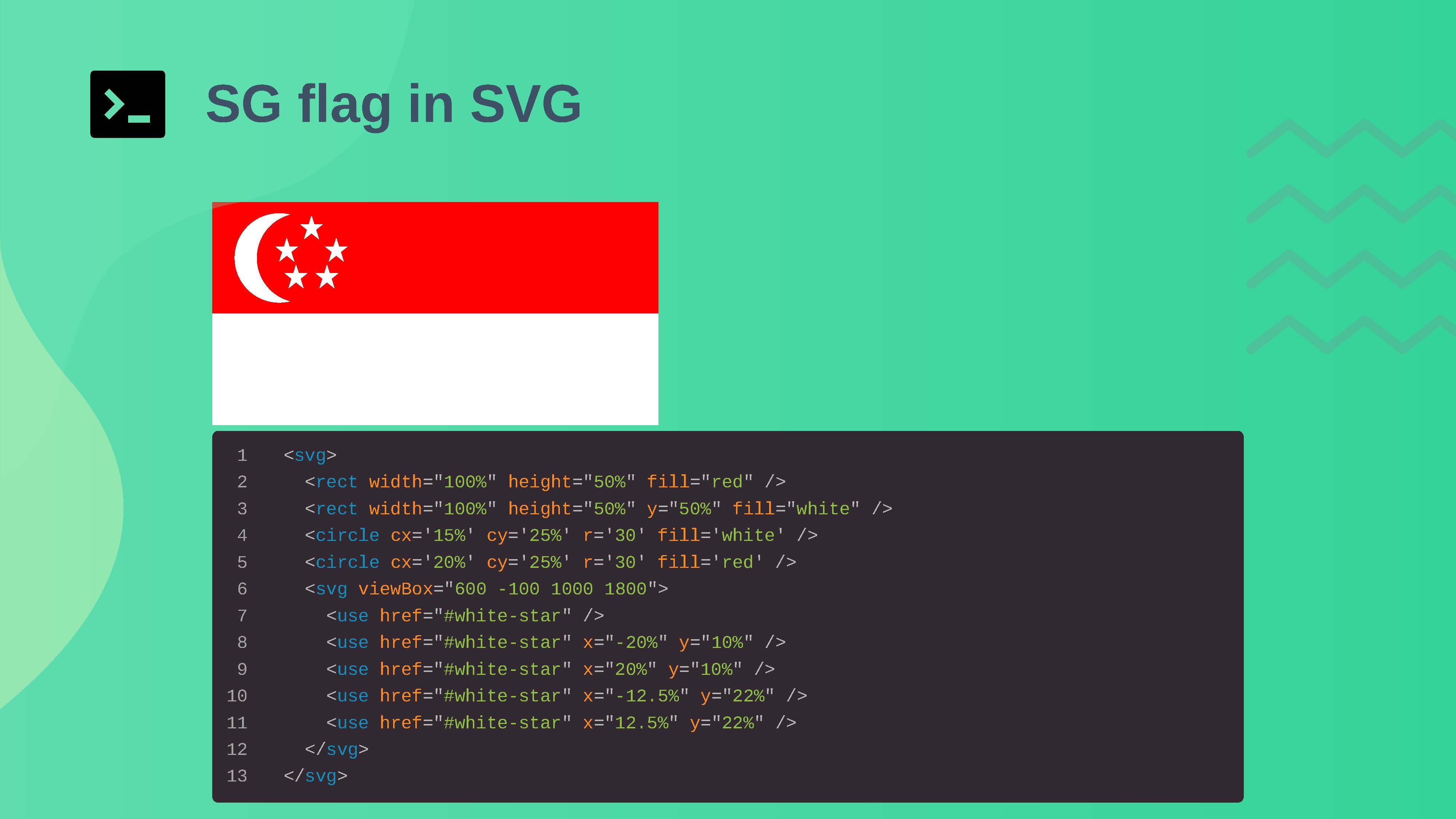 Slide on SG Flag
